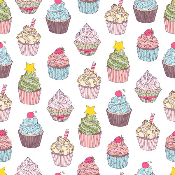 Behang Voor De Keuken-Kleurrijke Muffins - Afbeelding 2