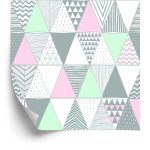 Behang Geometrisch - Kleurrijke Driehoeken