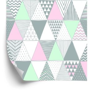 Behang Geometrisch - Kleurrijke Driehoeken