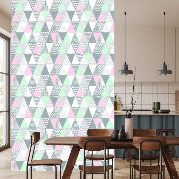 Behang Geometrisch - Kleurrijke Driehoeken - Afbeelding 4