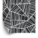 Behang Zwart-Witte Geometrische Patronen