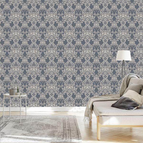 Behang Klassiek Bloemenornament - Afbeelding 3