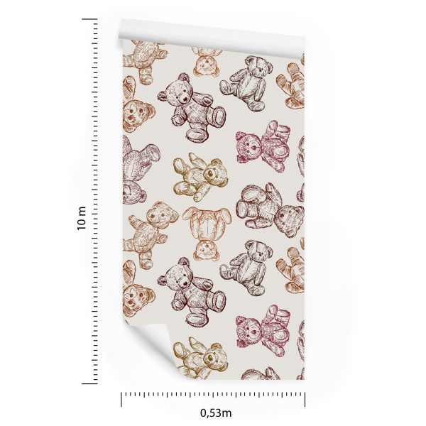 Behang Voor Kinderen - Teddyberen - Afbeelding 8