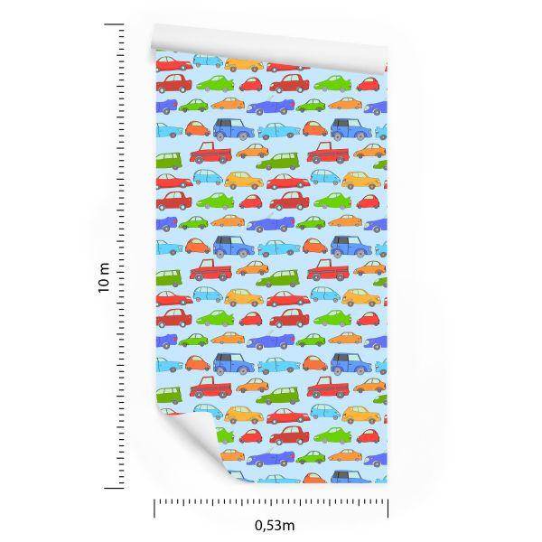 Behang Voor Kinderen - Kleurrijke Auto's - Afbeelding 8