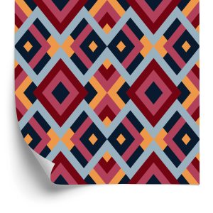 Behang Geometrisch - Kleurrijke Diamanten