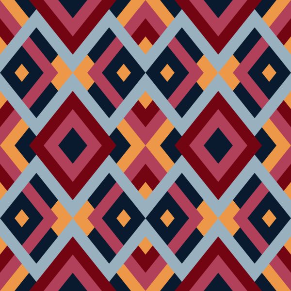 Behang Geometrisch - Kleurrijke Diamanten - Afbeelding 2