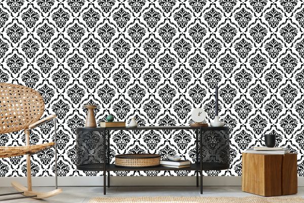 Behang Klassieke Zwart-Witte Ornamenten - Afbeelding 5