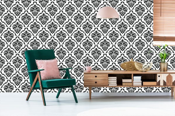 Behang Klassieke Zwart-Witte Ornamenten - Afbeelding 6