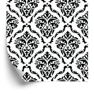 Behang Klassieke Zwart-Witte Ornamenten