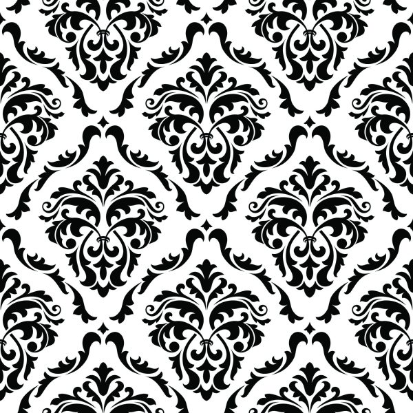 Behang Klassieke Zwart-Witte Ornamenten - Afbeelding 2