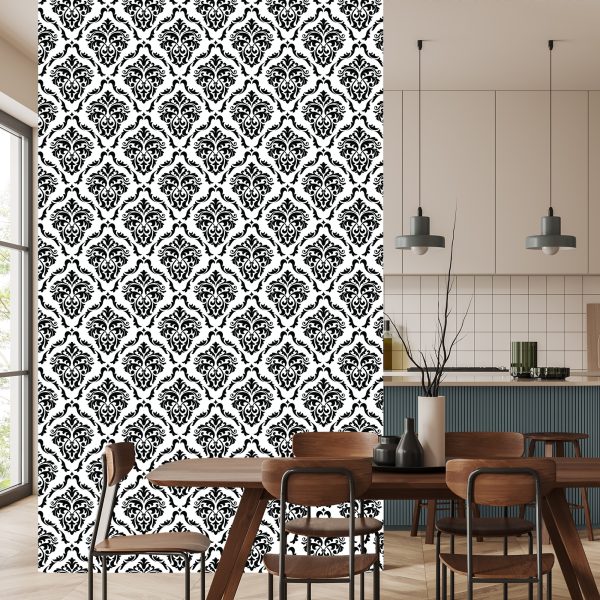 Behang Klassieke Zwart-Witte Ornamenten - Afbeelding 4