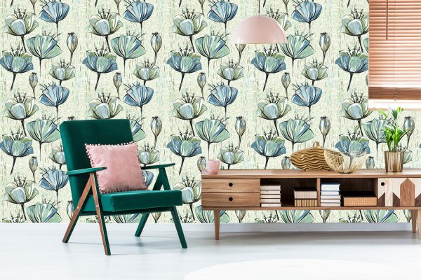 Behang Vintage Tulpen - Afbeelding 6