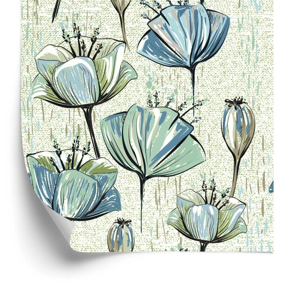 Behang Vintage Tulpen