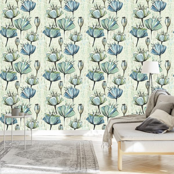 Behang Vintage Tulpen - Afbeelding 3
