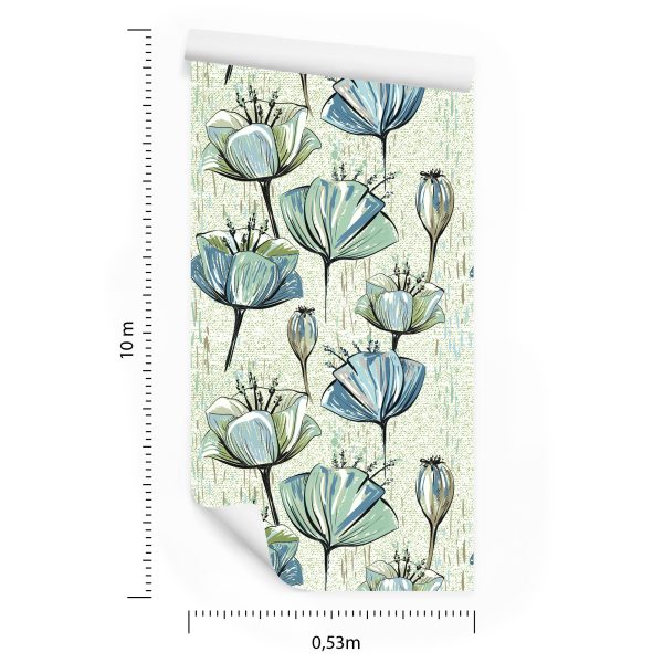 Behang Vintage Tulpen - Afbeelding 8