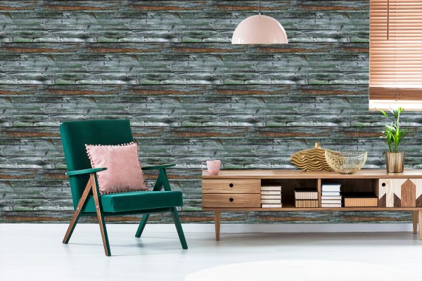 Behang Grijze Tinten Houten Planken - Afbeelding 6