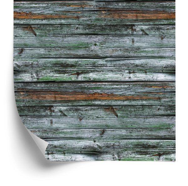 Behang Grijze Tinten Houten Planken