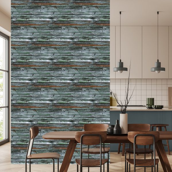 Behang Grijze Tinten Houten Planken - Afbeelding 4