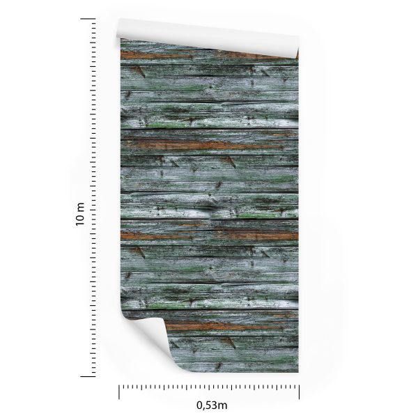 Behang Grijze Tinten Houten Planken - Afbeelding 8