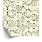 Behang Retro - Abstracte Zwarte Patronen