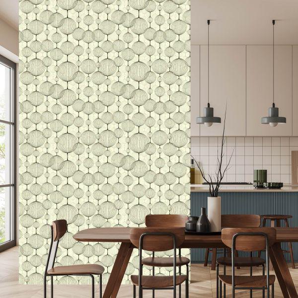 Behang Retro - Abstracte Zwarte Patronen - Afbeelding 4