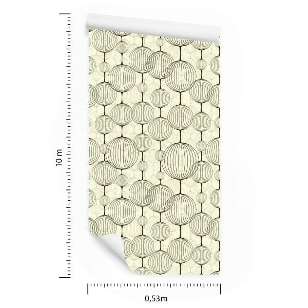 Behang Retro - Abstracte Zwarte Patronen - Afbeelding 8