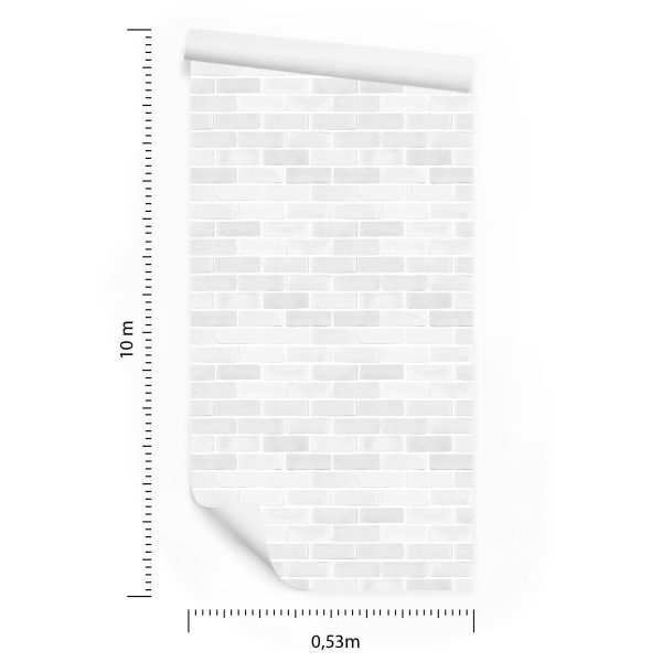 Behang Witte En Grijze Baksteen - Afbeelding 8