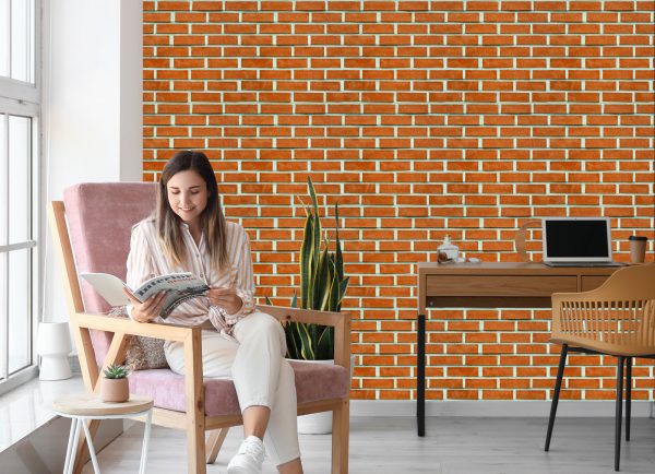 Behang 3D-Effect Van Baksteen - Afbeelding 7