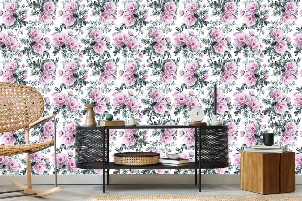 Behang Prachtige Pastelkleurige Bloemen - Afbeelding 5