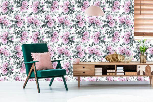 Behang Prachtige Pastelkleurige Bloemen - Afbeelding 6