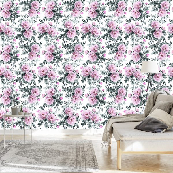 Behang Prachtige Pastelkleurige Bloemen - Afbeelding 3