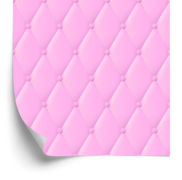 Behang Gewatteerd Roze Patroon