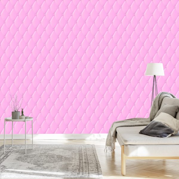 Behang Gewatteerd Roze Patroon - Afbeelding 3
