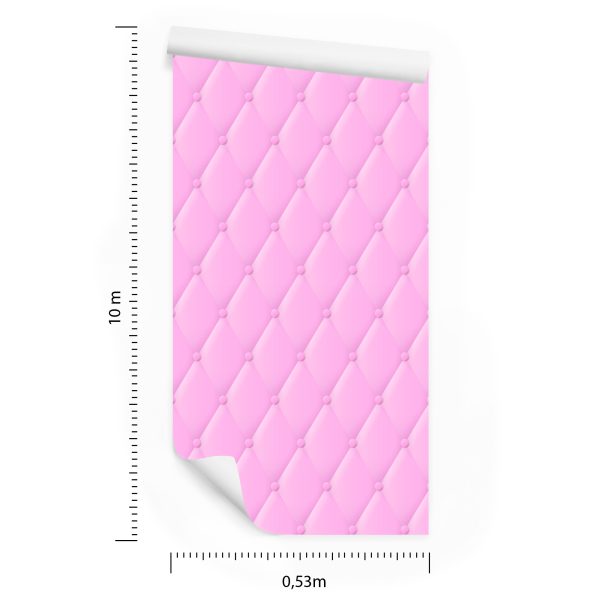 Behang Gewatteerd Roze Patroon - Afbeelding 8