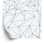Behang Zwart-Wit Geometrisch Patroon