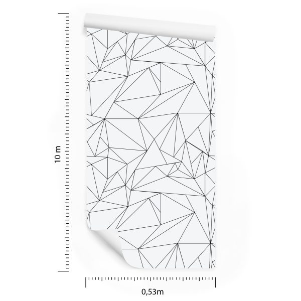 Behang Zwart-Wit Geometrisch Patroon - Afbeelding 8