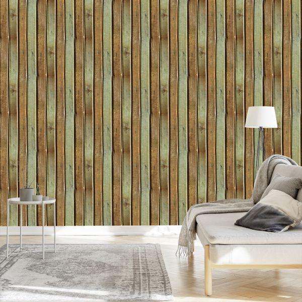 Behang Zoals Houten Planken - Afbeelding 3