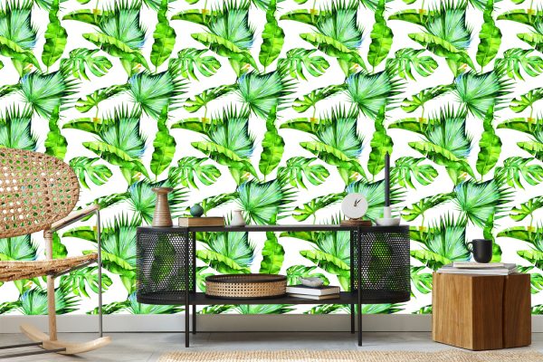 Behang Tropische Jungle Bladeren - Afbeelding 5