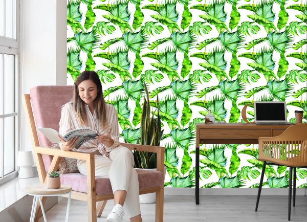 Behang Tropische Jungle Bladeren - Afbeelding 7