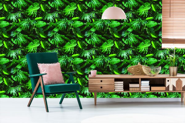 Behang Moderne Groene Bladeren - Afbeelding 6