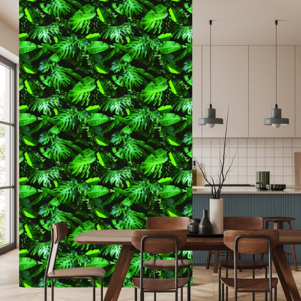 Behang Moderne Groene Bladeren - Afbeelding 4