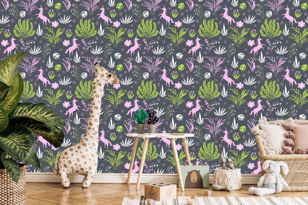 Behang Voor Kinderen - Eenhoorns En Planten - Afbeelding 5
