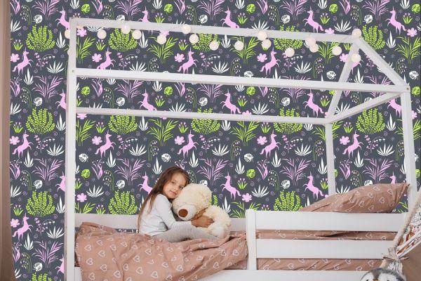 Behang Voor Kinderen - Eenhoorns En Planten - Afbeelding 7