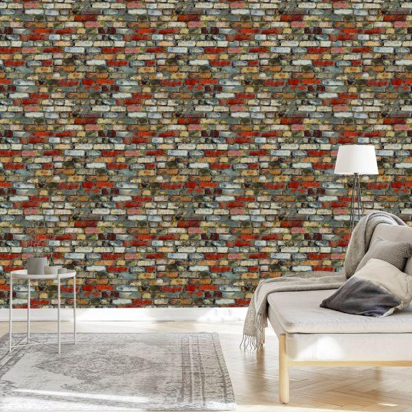 Behang 3D-Effect Van Baksteen - Afbeelding 3