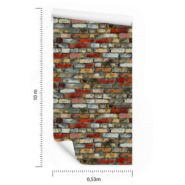 Behang 3D-Effect Van Baksteen - Afbeelding 8