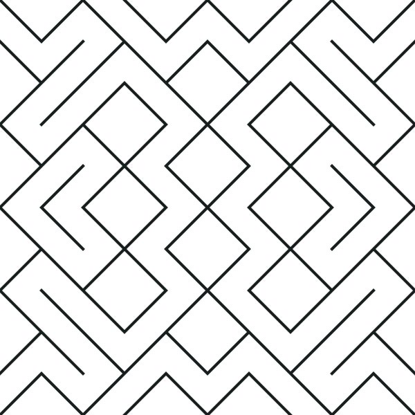 Behang Zwart-Wit Geometrisch Patroon - Afbeelding 2