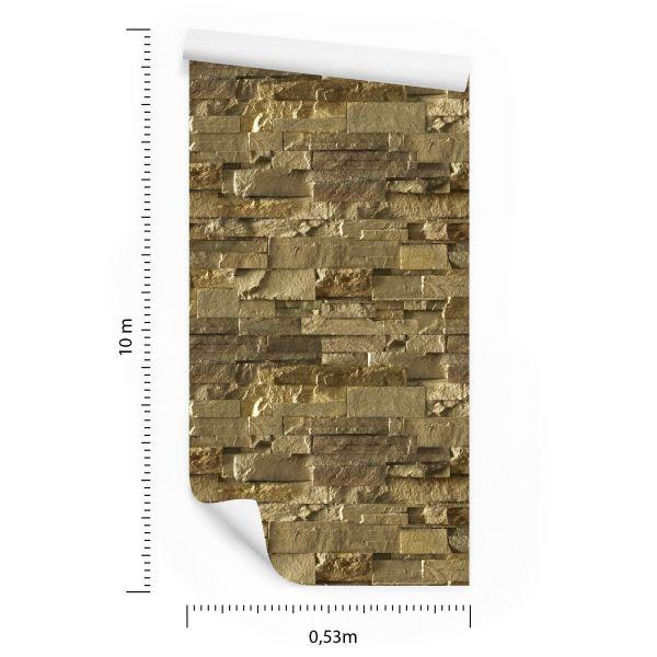 Behang Stenen Baksteen - 3D-Effect - Afbeelding 8