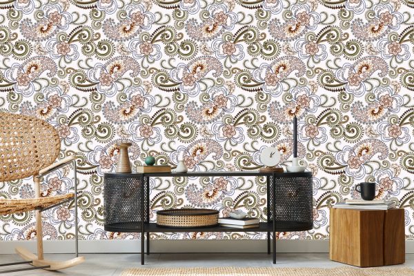 Behang Kleurrijk Paisley-Patroon - Afbeelding 5