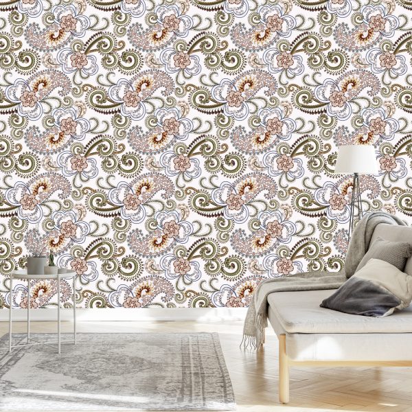 Behang Kleurrijk Paisley-Patroon - Afbeelding 3