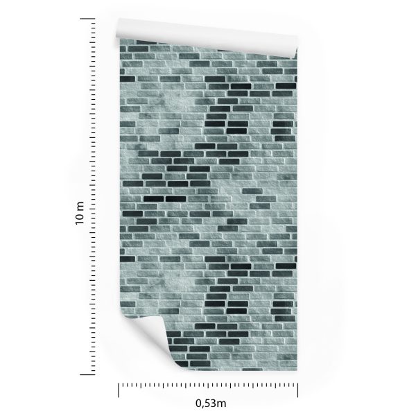 Behang Modern Grijs Bakstenen Muureffect - Afbeelding 8